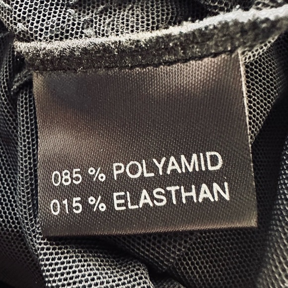 State of Claude Montana black beaded and mesh long sleeve bodysuit - Picture 7 of 9